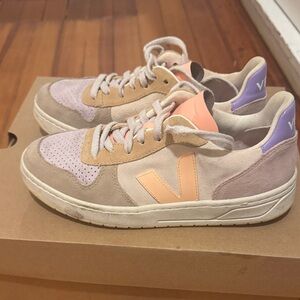 Veja Women's Sneakers - Peach, Lavender, and Beige